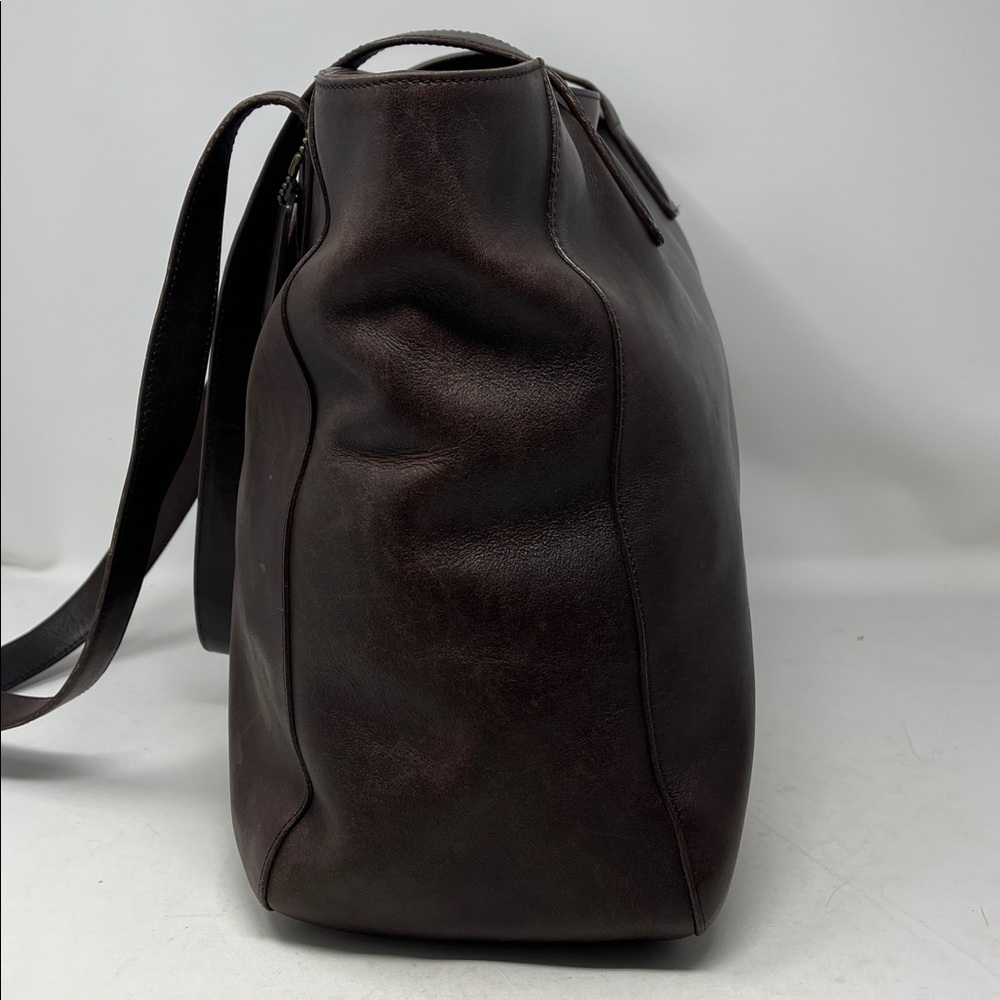 VINTAGE COACH 1997 LEGACY ZIPPER TOP TOTE CALFSKIN LEATHER MADE IN ITALY - Picture 7 of 17